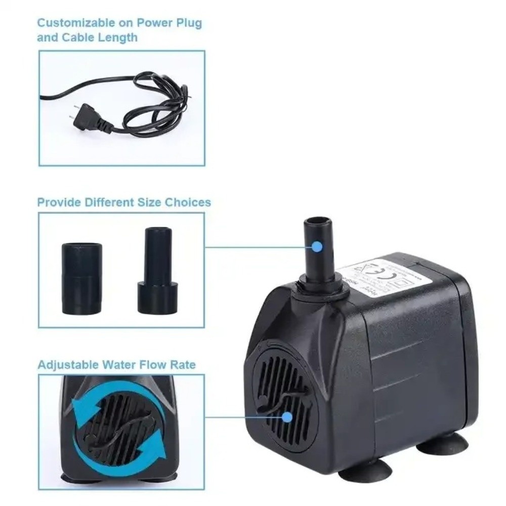 Marine Aquarium Mini - Bomba de Agua Sumergible Negra, Ultra