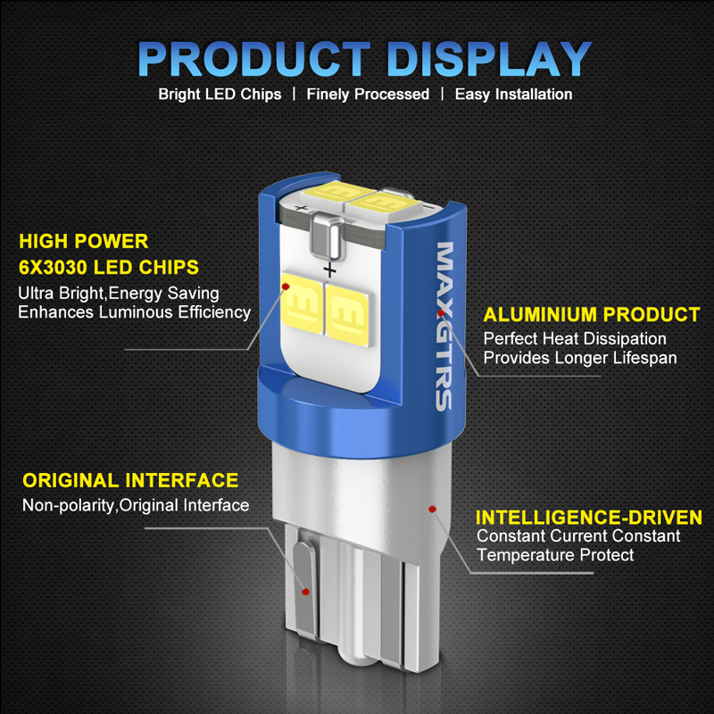 10x19 194 168 T10 LED W5W bomb - Actinic Blue Led reseña y precio