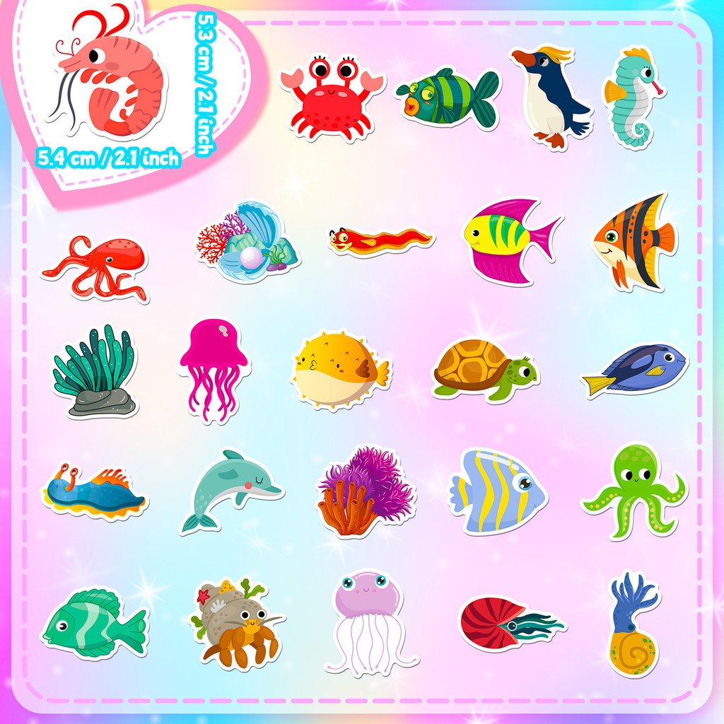 50 pegatinas de vida marina -  - Marine Aquarium & Regional Centre Reviews reseña y precio