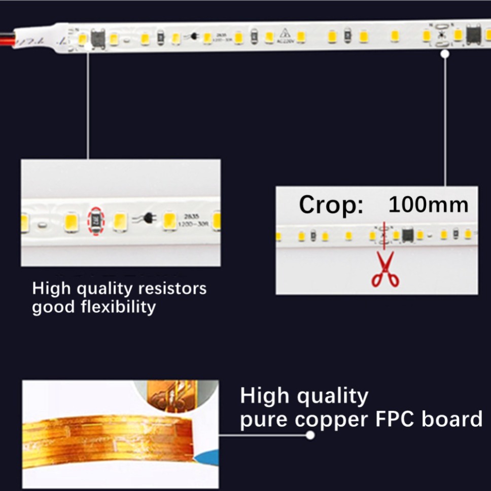 Tira de LED 220V 2835 120LEDs/ - Actinic Blue Led reseña y precio